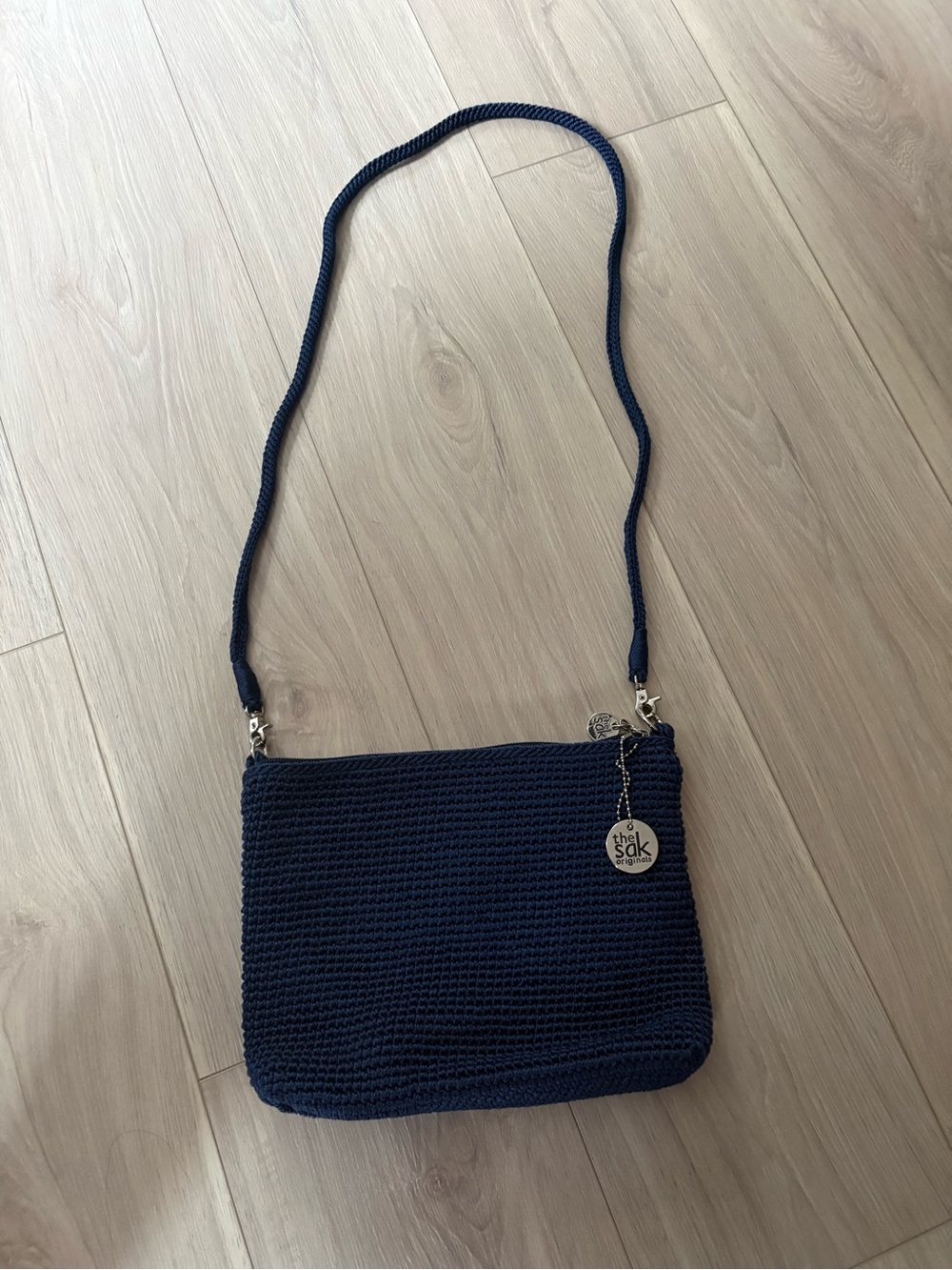 The Sak Navy Crochet Crossbody Purse